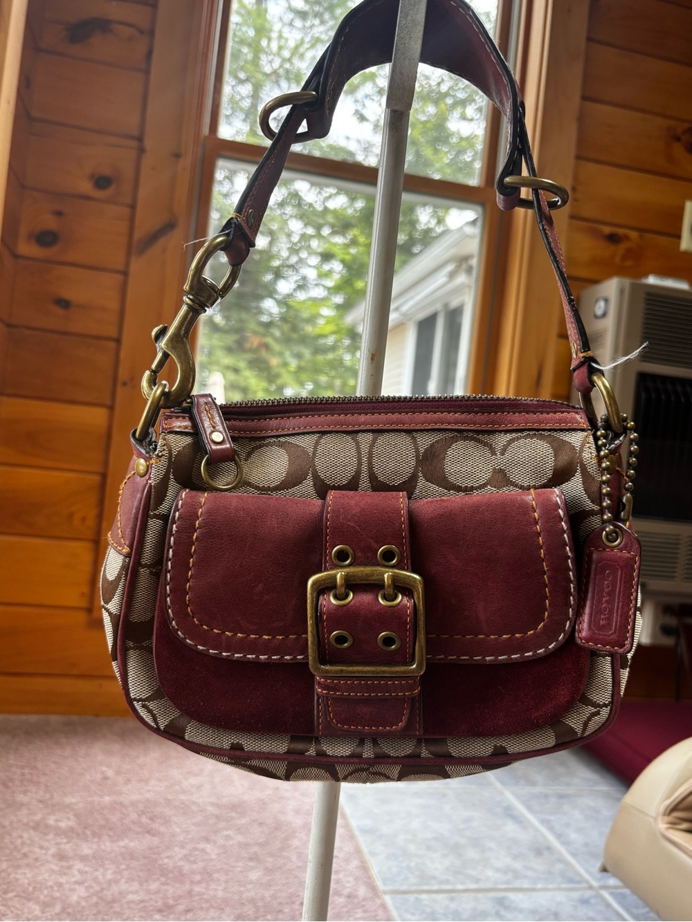 Coach 2004 Fall Special Edition Signature Suede and Canvas Bag EUC